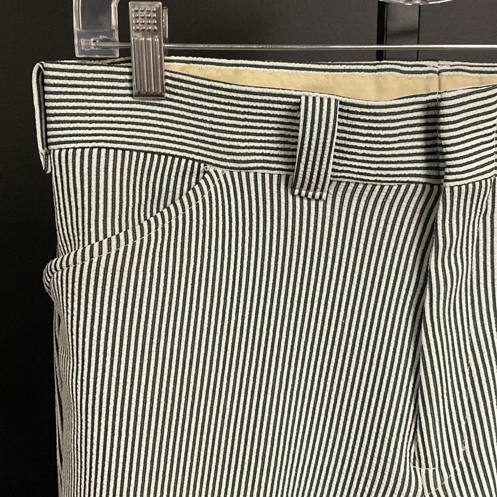 Vintage green and white stripe double knit pant (unisex)